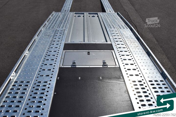 Car carrier trailer BRIAN JAMES TRAILERS T-Transporter Kippbar Seilwinde Rampen