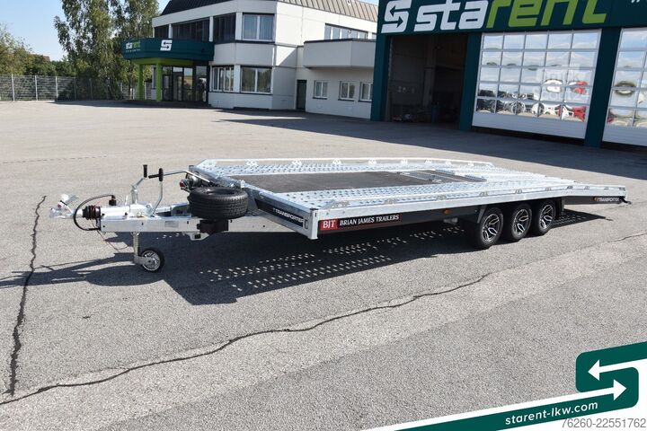Car carrier trailer BRIAN JAMES TRAILERS T-Transporter Kippbar Seilwinde Rampen