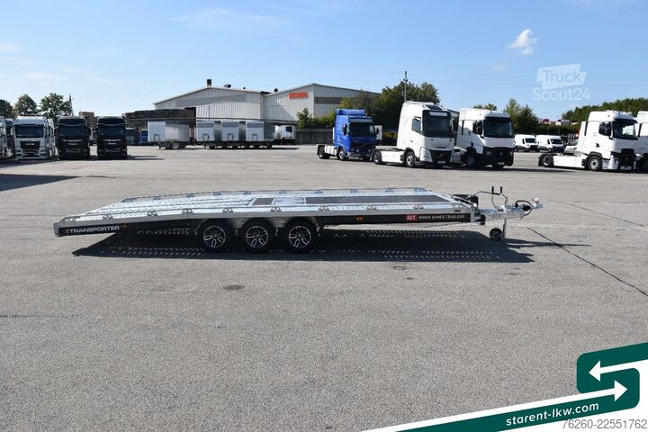 Car carrier trailer BRIAN JAMES TRAILERS T-Transporter Kippbar Seilwinde Rampen