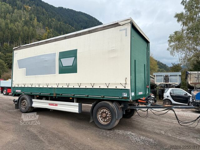 Anhänger mit Pritsche & Plane Hangler 2 PEL 18 Pritsche Plane Bordwand Rungen