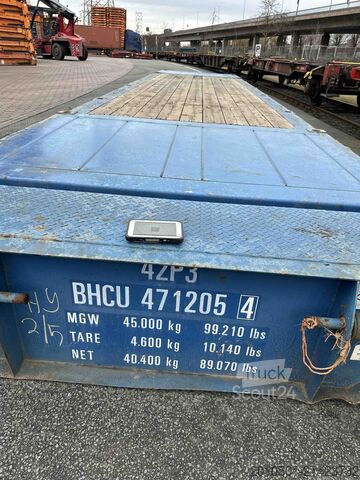 Spezialcontainer 40ft Flatrack Container CSC Plattform Schwerlastcontainer Flatrack Unit Open