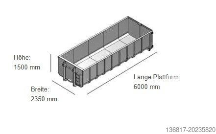 Tovornjak s kavljem za kontejnerje  BMP Bohemia 21cbm Behälter Mulde Absetzcontainer