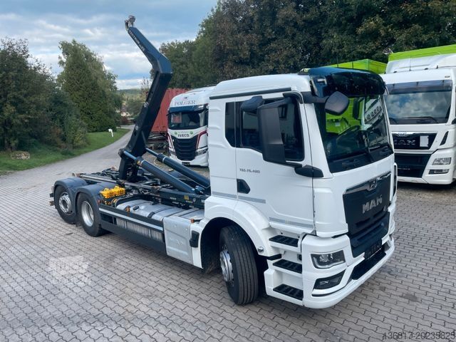 Kroghejselastbil MAN TGS 26.480 6x2 BLL Abroller Meiller RS21.65 Lenk