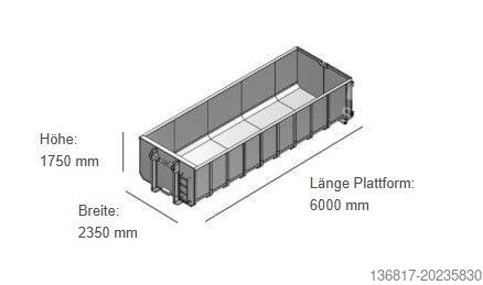 Tovornjak s kavljem za kontejnerje  BMP Bohemia 25cbm Behälter Mulde Absetzcontainer
