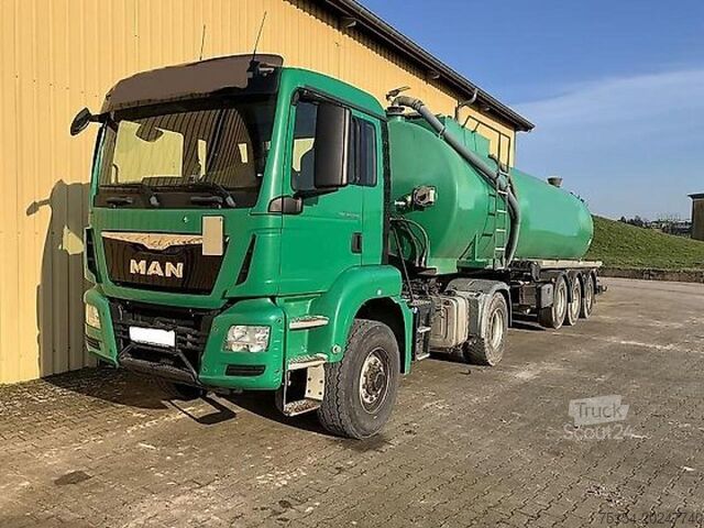 Autocamion cu destinație specială MAN Stapel und MAN MAN TGS 18.360 4x4 BLS (Agro LOF) und Stapel 3-Achs Tanksattelauflieger