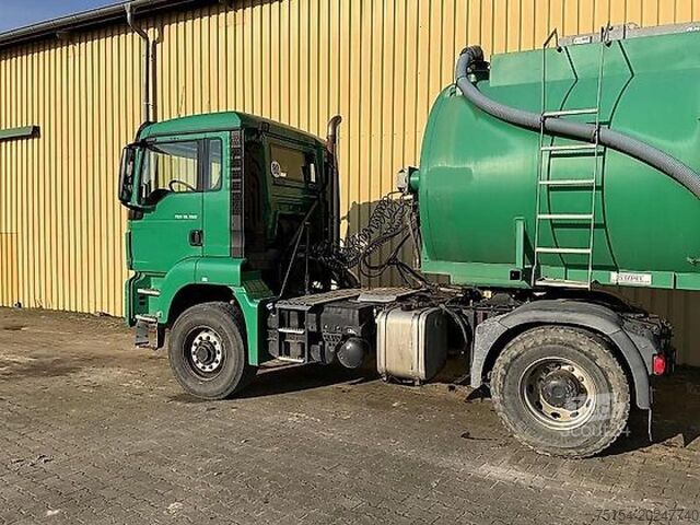 Speciallastbil MAN Stapel und MAN MAN TGS 18.360 4x4 BLS (Agro LOF) und Stapel 3-Achs Tanksattelauflieger