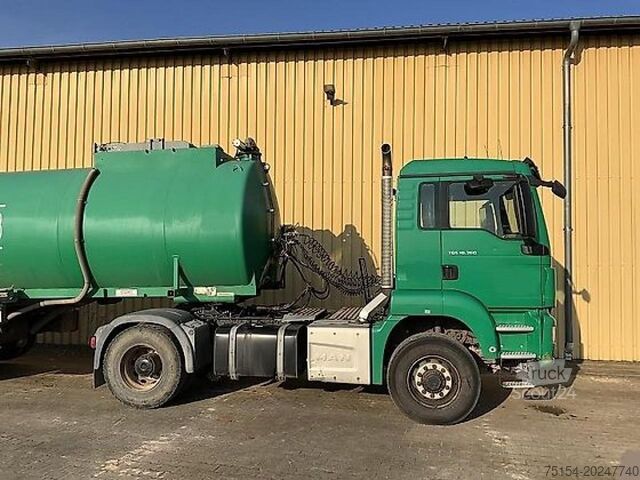 Speciallastbil MAN Stapel und MAN MAN TGS 18.360 4x4 BLS (Agro LOF) und Stapel 3-Achs Tanksattelauflieger