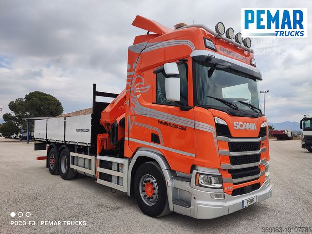 Dźwig SCANIA R 540 6X2 GRUA CAJA FIJA