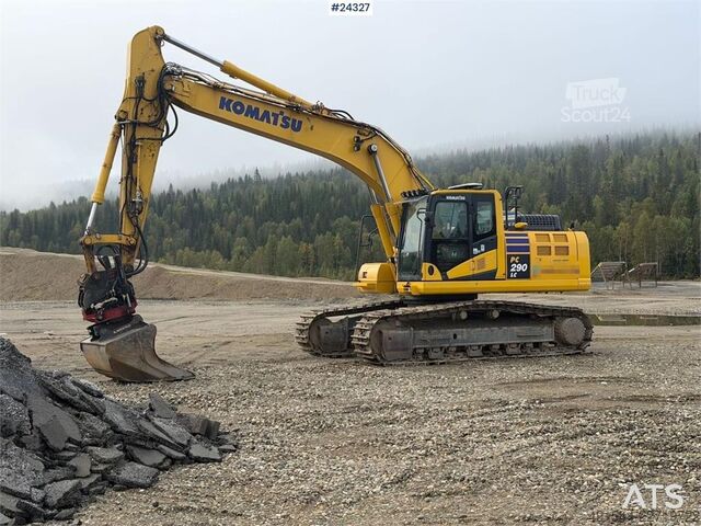 ķēžu ekskavators Komatsu PC290LC-11E0 w/ rototilt, bucket and GPS. WATCH VI