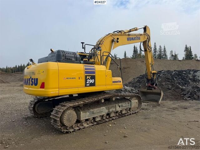ķēžu ekskavators Komatsu PC290LC-11E0 w/ rototilt, bucket and GPS. WATCH VI