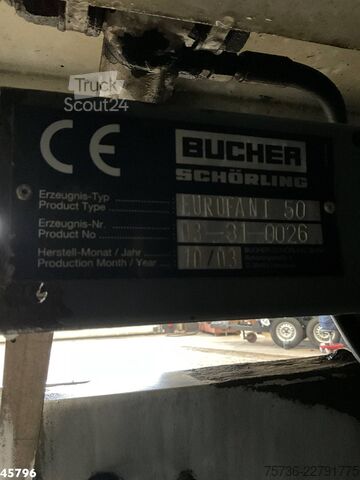 Cestný zametací stroj DAF FA 55 LF 160 Bucher Eurofant 50 Just 154.678 km!