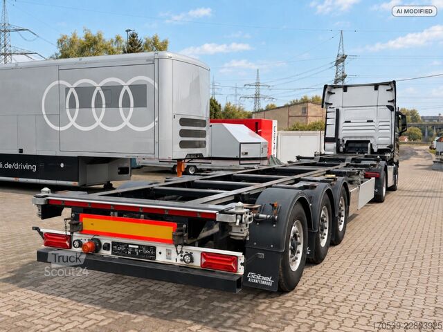 Polpriklopnik za zamenljive nadgradnje  Containerchassis 10|20|30|40 Lenkachse ECAS BPW