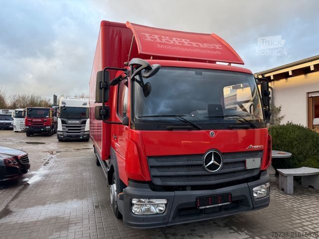 Furgons ar kasti MERCEDES-BENZ Atego 818 L Koffer/3-Sitze/AHK/EURO6D
