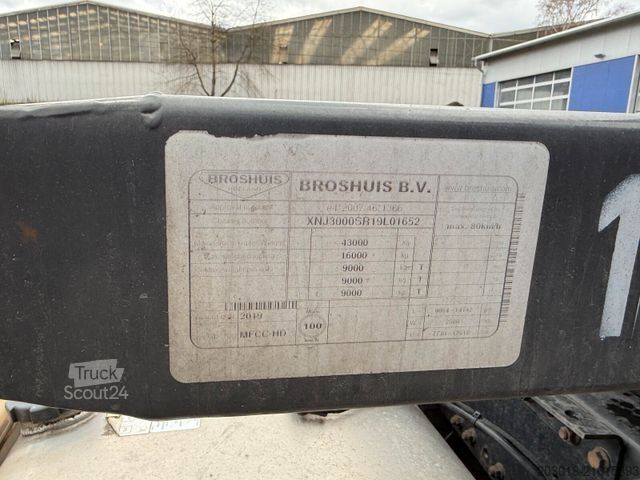 Swap body semitrailer BROSHUIS MFCC-HD Wechsel Containerchassis Ausziehbar ADR