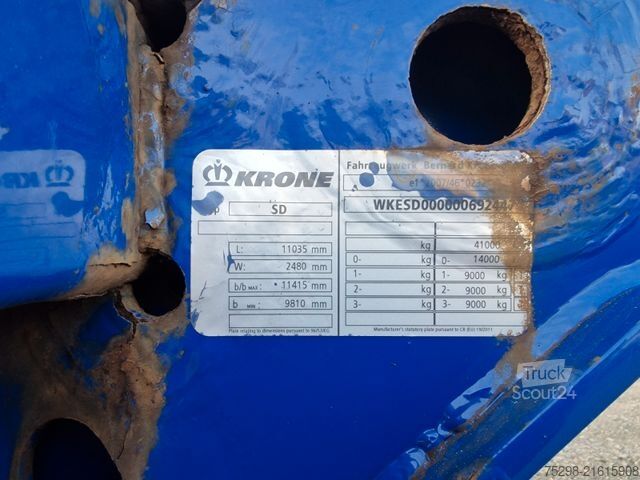 Swap body semitrailer KRONE SD / Liftachse