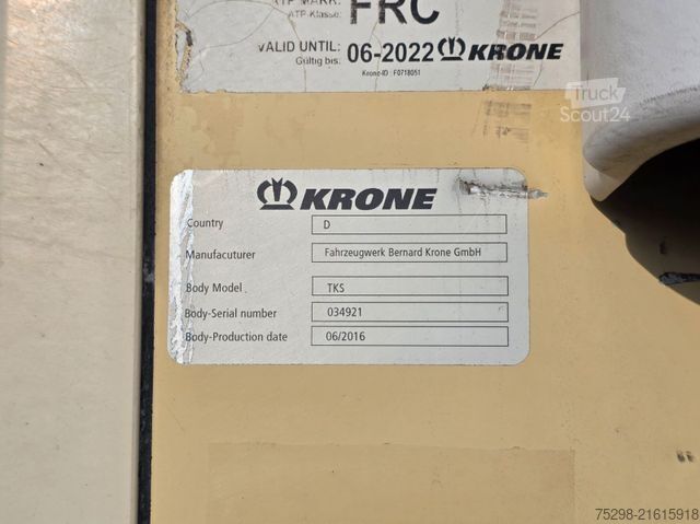 Reefer semitrailer KRONE SD/Trennwand/Doppelverd./ Doppelst./ATP/TIR