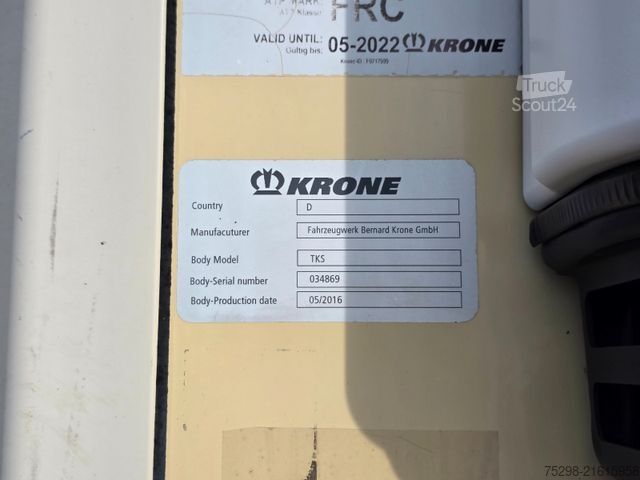 Reefer semitrailer KRONE SD/Trennwand/Doppelverd./ Doppelst./ATP/TIR