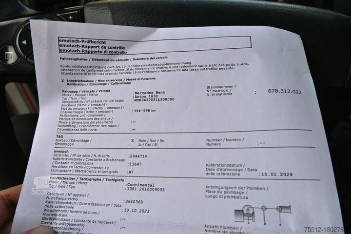 Kühlkoffer-LKW Mercedes-Benz Antos 1830 T1200R Bi Temp Fleisch Rohrbahnen LBW