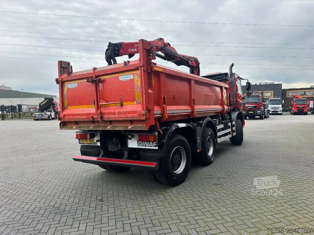 3-stranski nakladalnik Ginaf X 3335 S 6x6 3 zijdigge Kipper /Z-kraan Euro 5