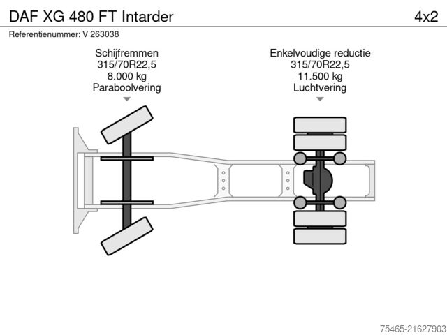 Standaard-SZM DAF XG 480 FT Intarder