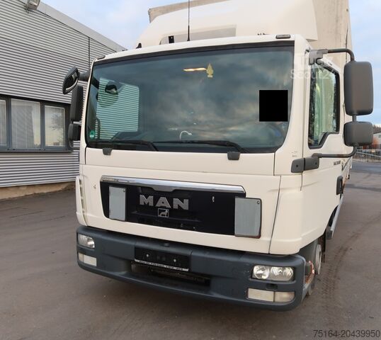 Açık kasa ve brandalı kamyon MAN TGL 8.180 BL Pritsche + Plane