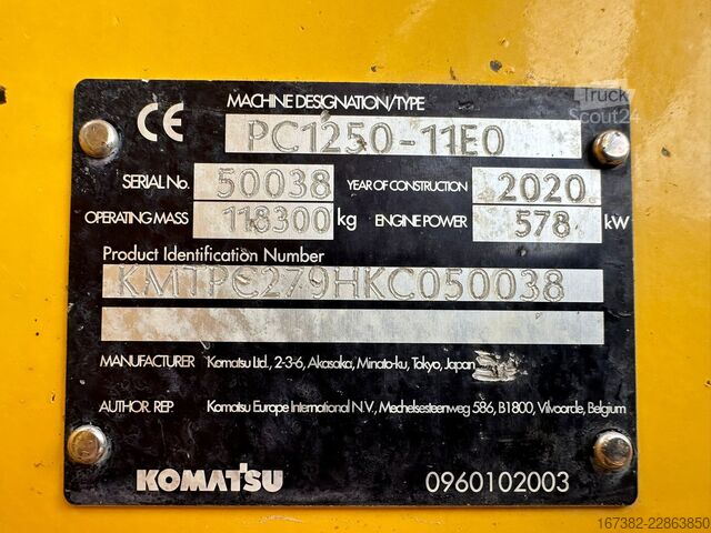 Tela-alustainen kaivinkone Komatsu PC1250-11E0 - CE certified