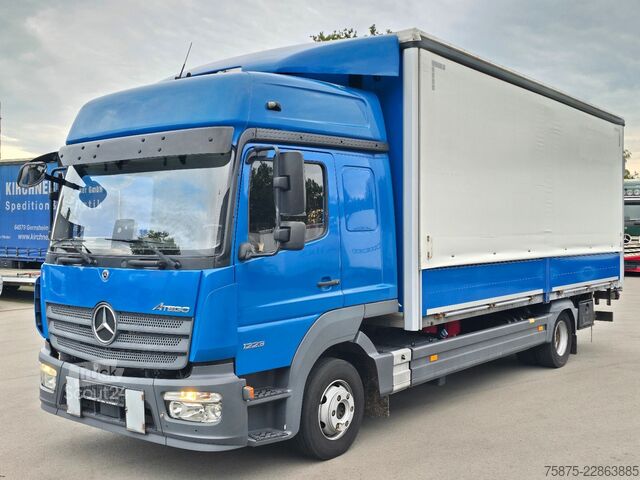 Plattewagen met zeil MERCEDES-BENZ Atego 1223 EURO 6 D *Klima*Standheiz.*LBW 1.5 to