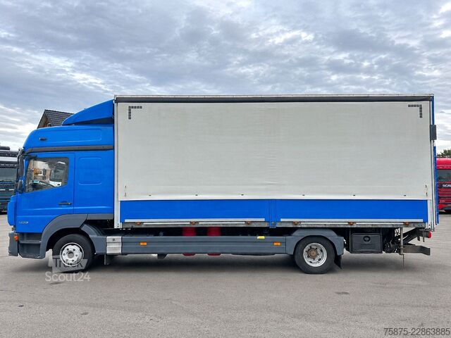 Plattewagen met zeil MERCEDES-BENZ Atego 1223 EURO 6 D *Klima*Standheiz.*LBW 1.5 to