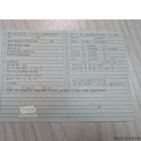 Tractor estándar MERCEDES-BENZ 1846 Actros