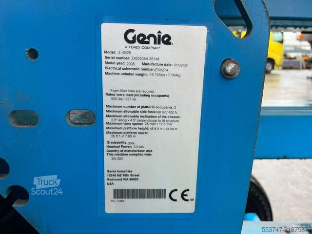 Podnośnik koszowy teleskopowy Genie Z45/25