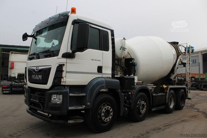 Автобетоносмеситель MAN TGS 32.420 8x4 BB - STETTER 9 m³ - Nr.: 600