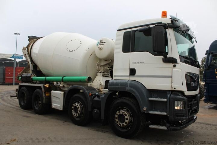 Автобетоносмеситель MAN TGS 32.420 8x4 BB - STETTER 9 m³ - Nr.: 600