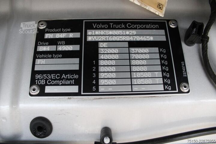 Abrollkipper VOLVO FH 540 8x4 BB - HYVA 28-55S - Nr.: 465
