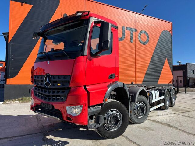 Važiuoklės kabina Mercedes-Benz Arocs 4142 8x4 PTO / FULL STEEL / CHASSIS L=735...