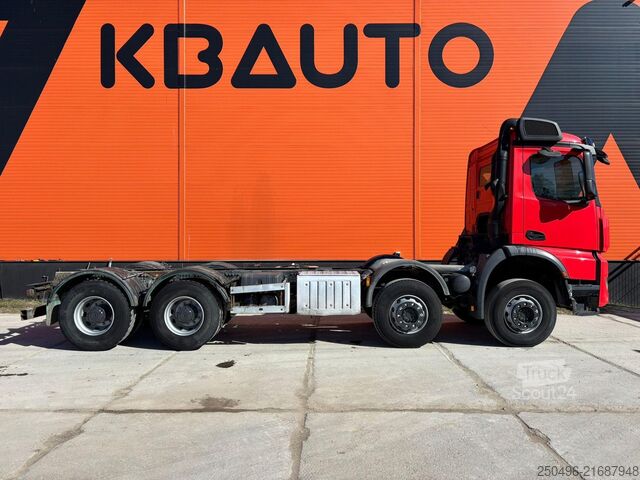 Važiuoklės kabina Mercedes-Benz Arocs 4142 8x4 PTO / FULL STEEL / CHASSIS L=735...