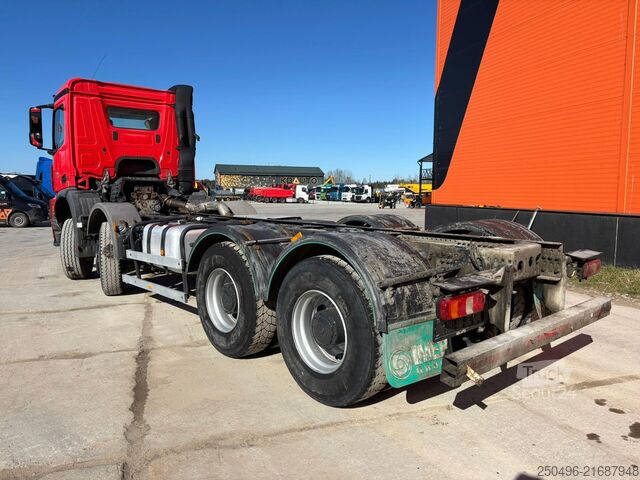 Važiuoklės kabina Mercedes-Benz Arocs 4142 8x4 PTO / FULL STEEL / CHASSIS L=735...