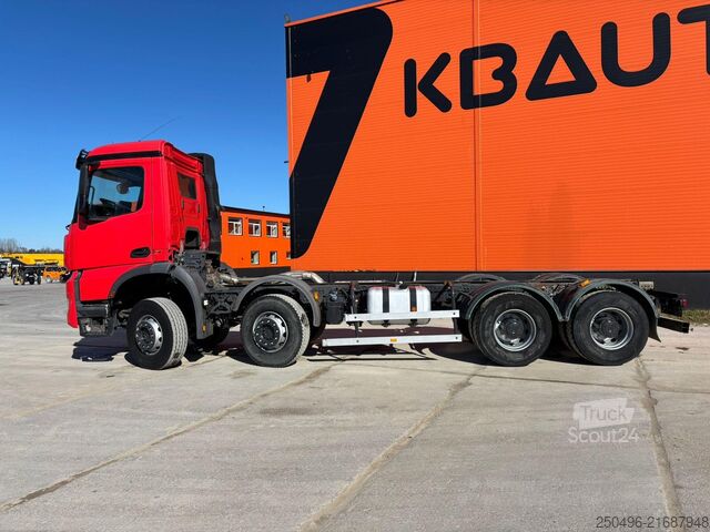Važiuoklės kabina Mercedes-Benz Arocs 4142 8x4 PTO / FULL STEEL / CHASSIS L=735...