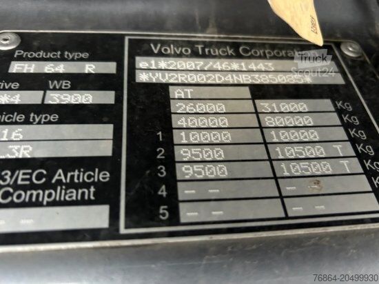 Holztransporter LKW VOLVO FH 16 650 6X4 LANGHOLZZUG + DOLL M2K-9L NACHLäUFER MIT PALFINGER EPSILON S260C96, I-SHIFT, RETARDER,