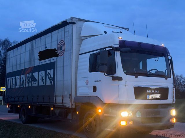 Platós teherautó ponyvával MAN TGM 12.290