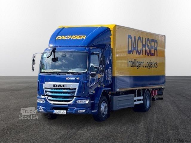 LKW mit Kofferaufbau DAF XB190 FA Electric, 18t Plywood Koffer, LBW,