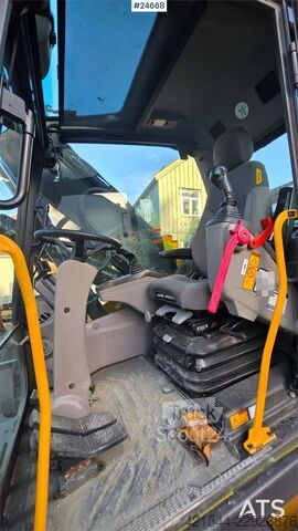 Volvo EW140D hjulgraver med Rototilt, GPS og gripeklo Volvo EW140D Wheeled Excavator with Rototilt, GPS and Gr