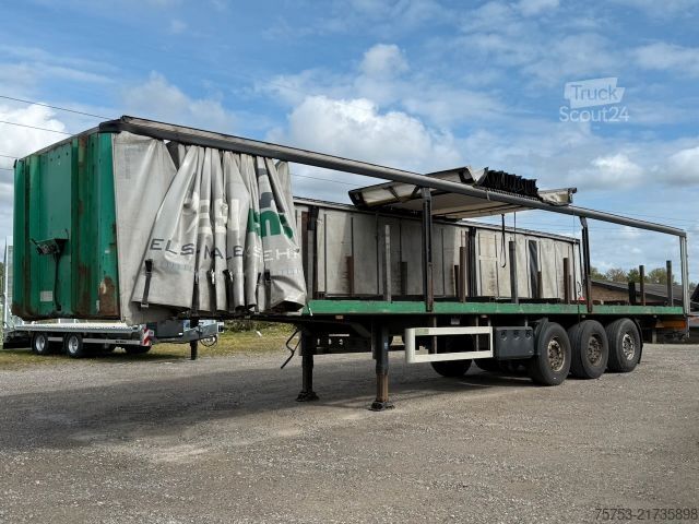 Åpen semitrailer med presenning GLORIA 36SA für Stahltransporte, Edscha
