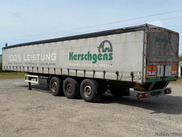 Åpen semitrailer med presenning GLORIA 36SA für Stahltransporte, Edscha