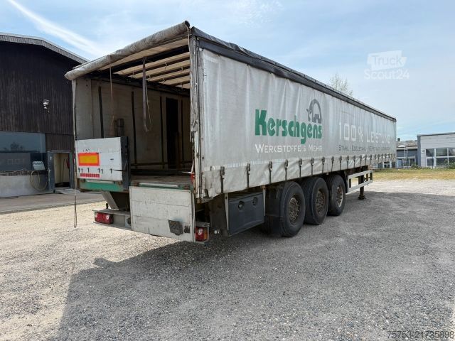 Åpen semitrailer med presenning GLORIA 36SA für Stahltransporte, Edscha