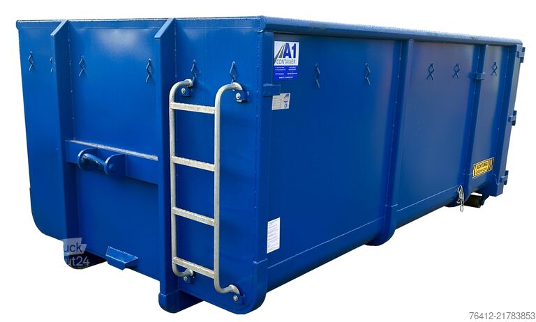 Conteneur à benne amovible A1 Container CITY-Normbehälter 13 m³ - Doppelflügeltür - RAL 5010 Enzianblau