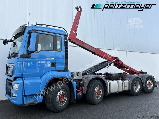 Камион с кука за контейнери MAN TGS 35.480 8x2x4 Hydrodrive, Liftachse,