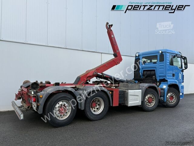 Камион с кука за контейнери MAN TGS 35.480 8x2x4 Hydrodrive, Liftachse,