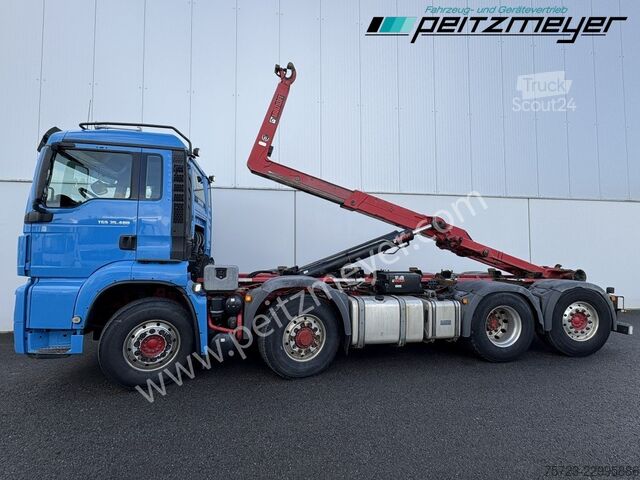 Камион с кука за контейнери MAN TGS 35.480 8x2x4 Hydrodrive, Liftachse,