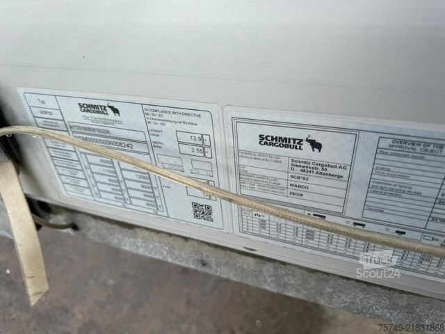 Otvorena poluprikolica sa ceradom SCHMITZ CARGOBULL SCB*S3T *  STANDART * LIFTACHSE * HUBDACH *