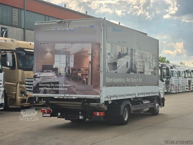 Nákladné auto s plochou korbou a plachtou MERCEDES-BENZ ATEGO 818 * ACC * 1.HAND * BÄR LBW 1T*SPURASSIST